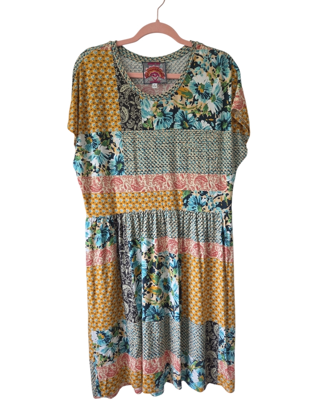 Johnny‎ Was Paisley Block Print Tee Dress - Picture 3 of 7